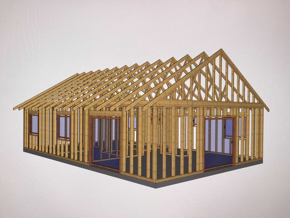 KONSTRUKCJA dom modułowy drewniany szkieletowy parterowy PARTERO 110