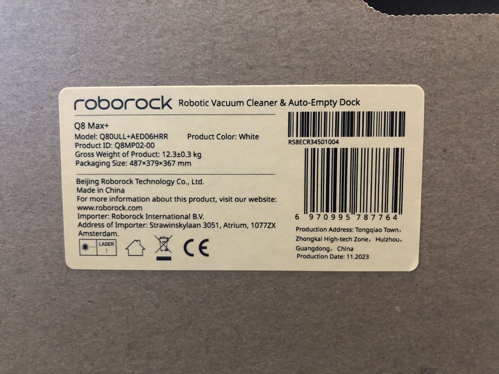 Робот-порохотяг Roborock Q8 Max+ Black/White • Новий!