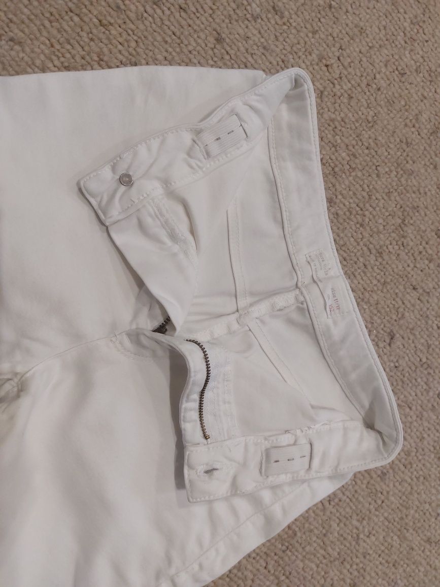 Spodnie białe dziewczęce elastyczne Zara 152