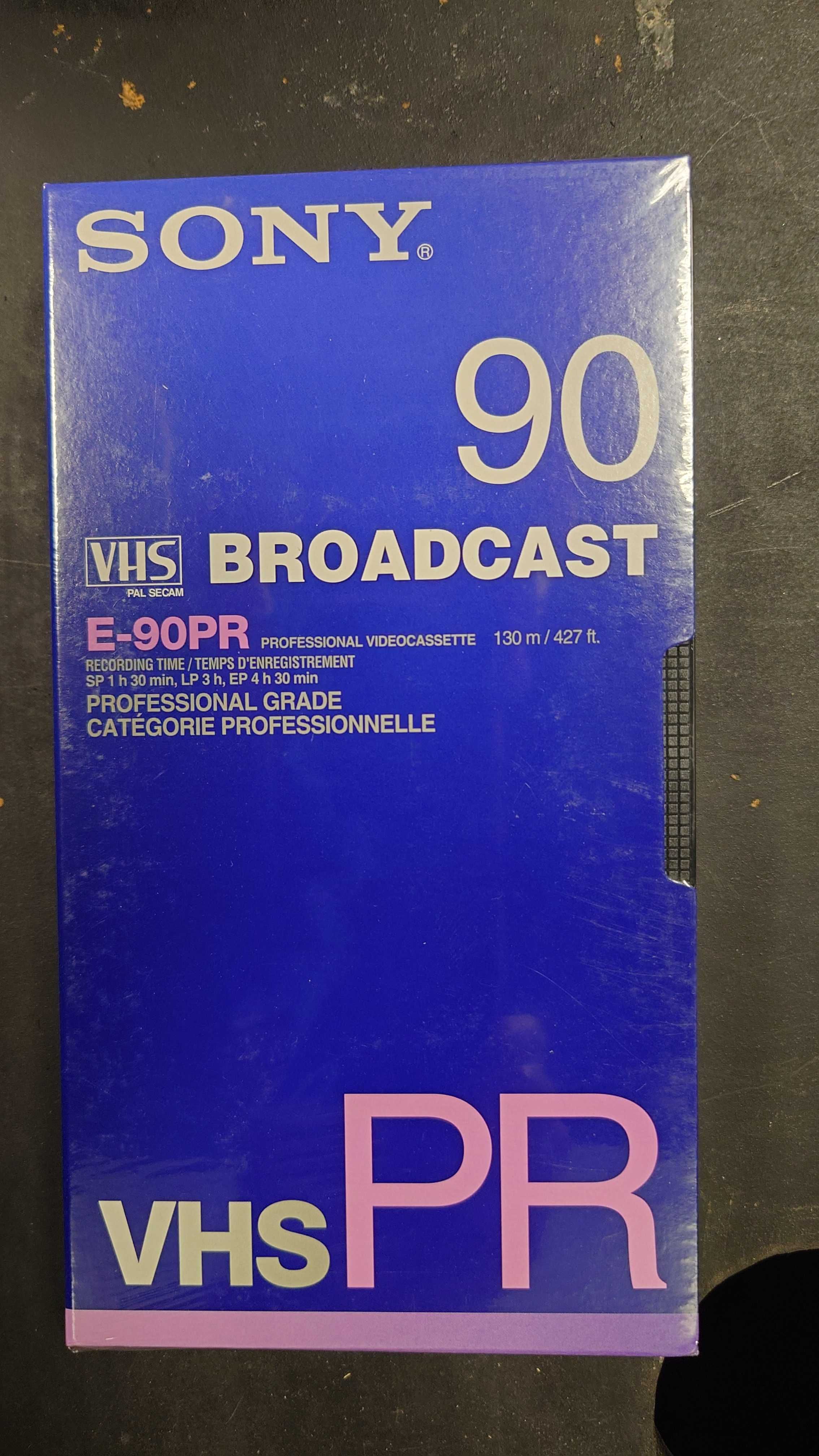 Sony VHS 90 Mins E-90PR Broadcast