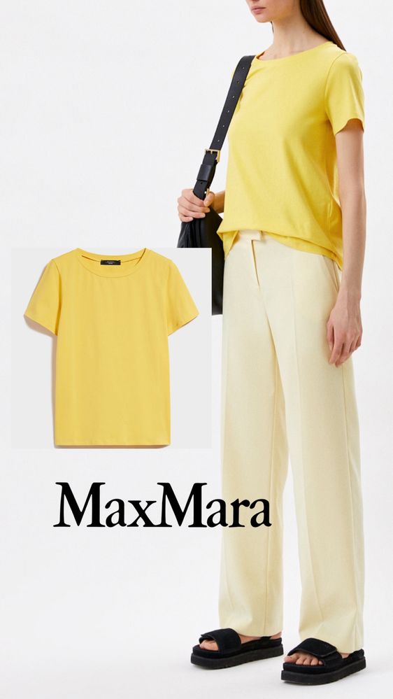 Max Mara жовта футболка multif max mara