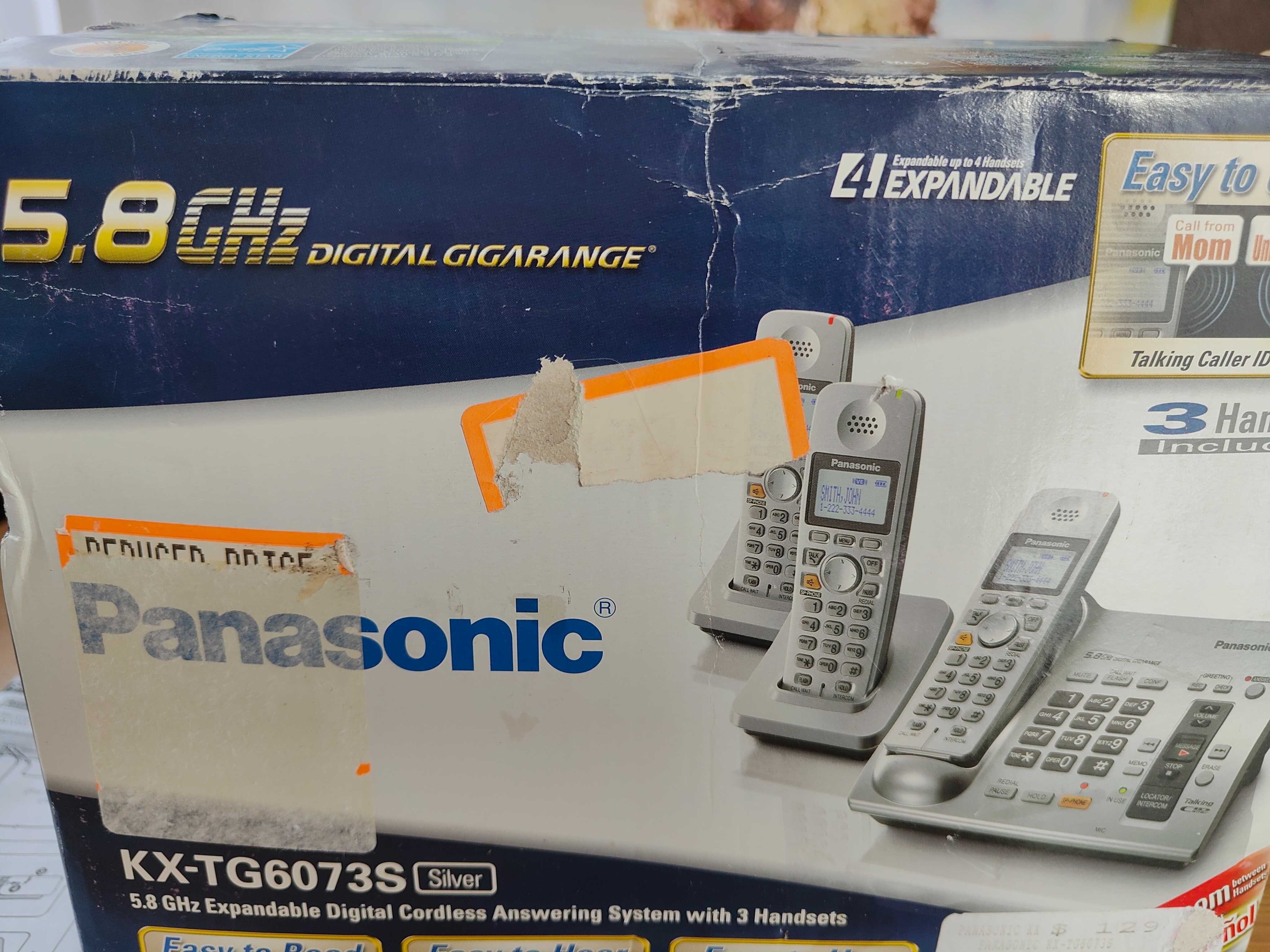 Telefon Panasonic nowy KX-TG6073S 3szt. Sekretarka intercom