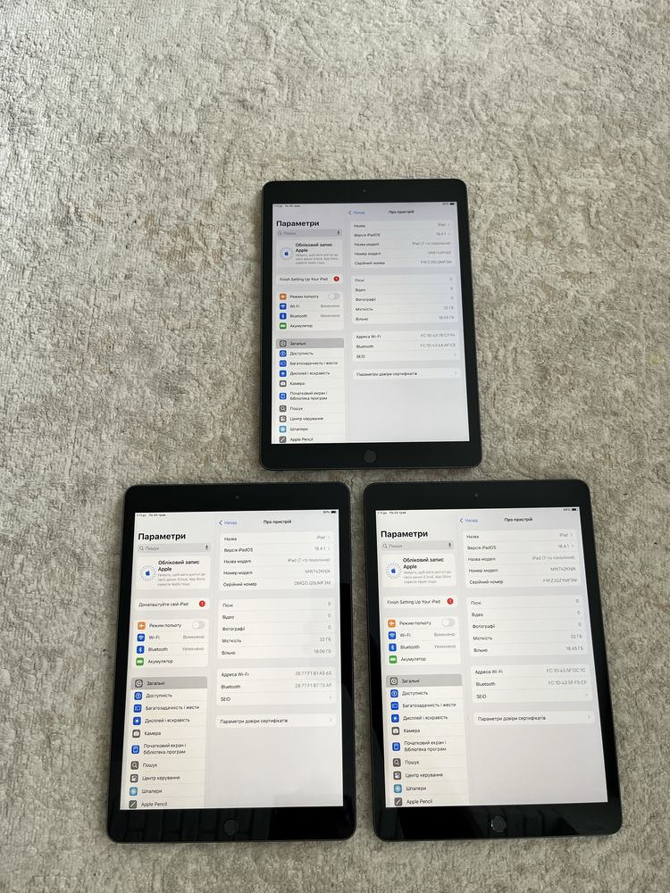 Apple ipad 7 10.2inch wifi 32gb/128gb 92% батарея