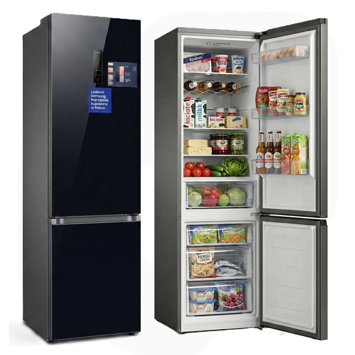 Lodówka No Frost Samsung RB38A6B2E22 BESPOKE 203cm Czarna OUTLET 4LG11