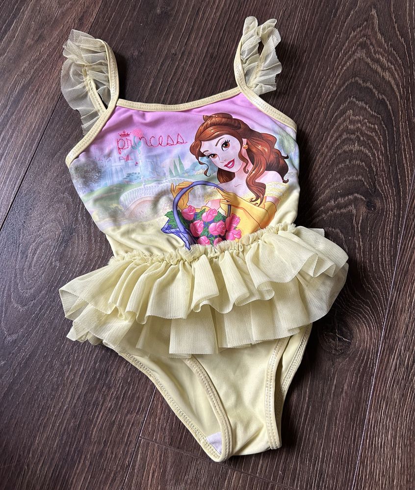 Strój kąpielowy z falbankami princess tiul bella Disney r. 104