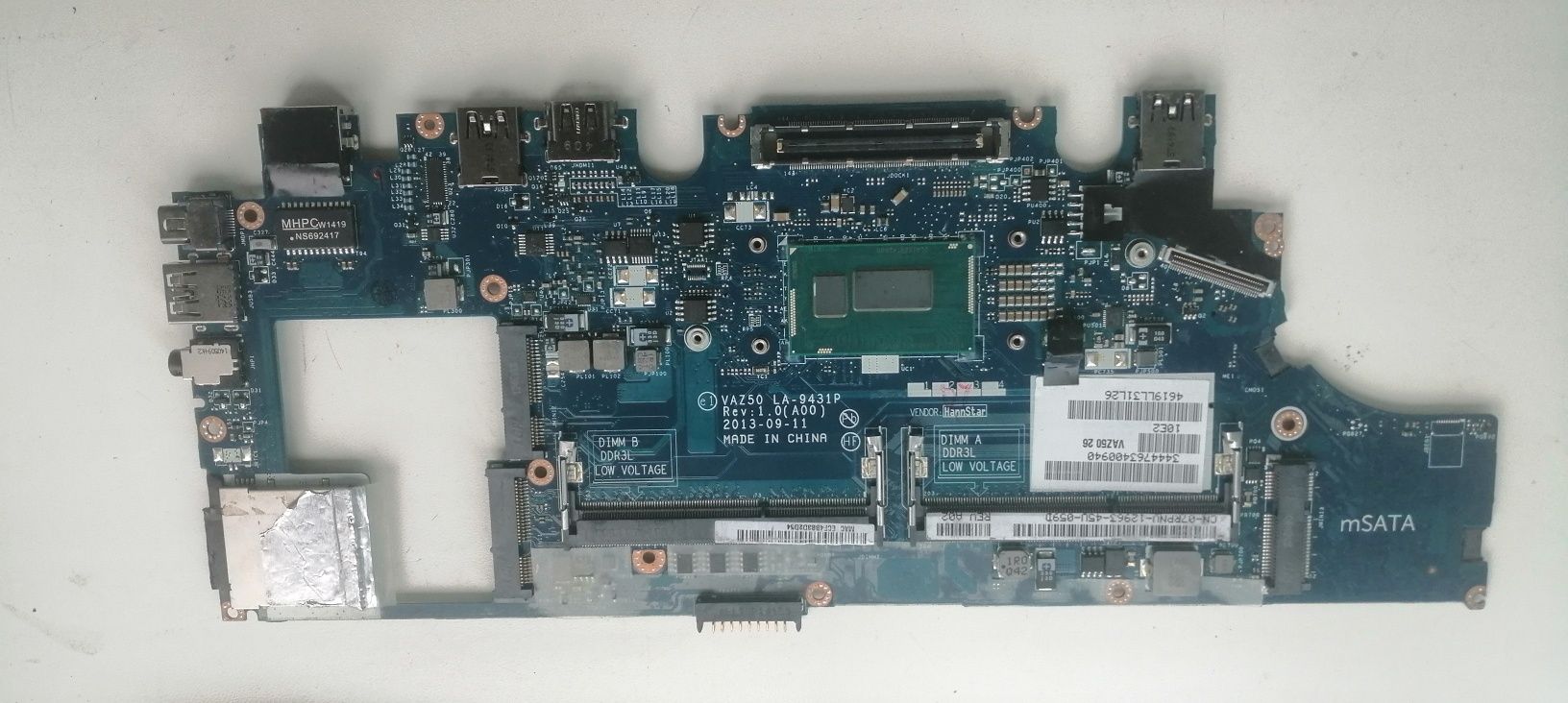 Intel I5-4300U Процесор. La-9431p. Плата Dell e7240