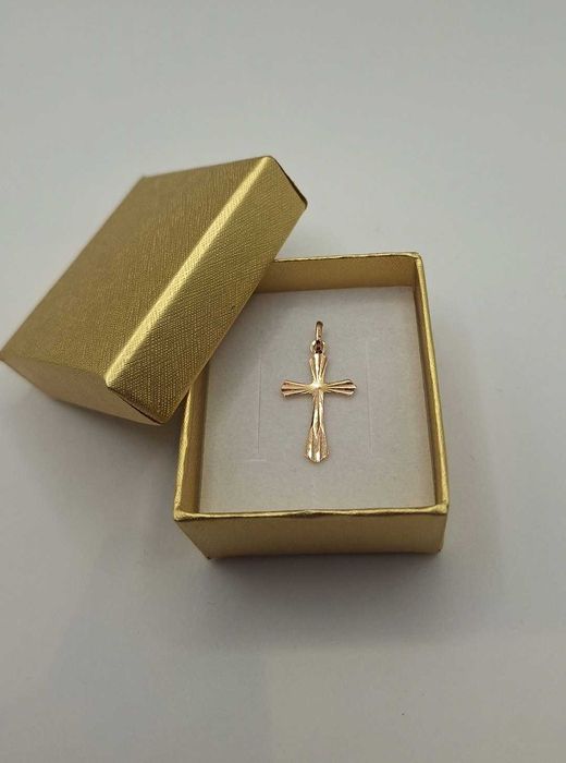 Złota zawieszka krzyżyk 0,42gr SPOKO LOMBARD BEŁCHATÓW skup złota