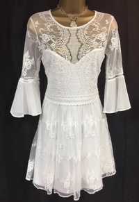 Платье белое кружево плаття 42-44 розмір