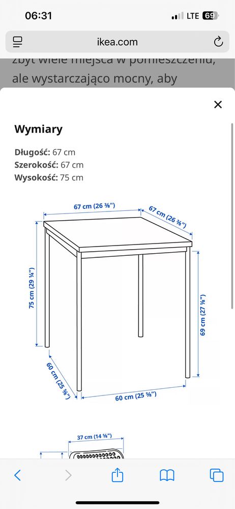 Zestaw stół z krzesłami