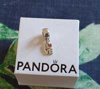 Charms Pandora Kocham Cię Love unikat