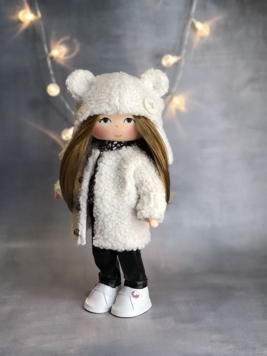 Лялька текстильна ручна робота, 32 см, одяг знімається