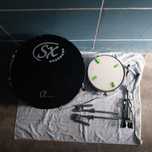 Bateria SX: bombo + tarola +  suporte tarola
