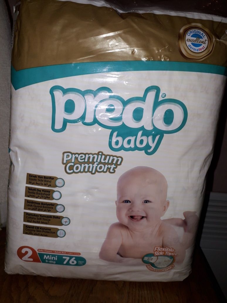 Predo baby 2 підгузники, памперси 71 шт