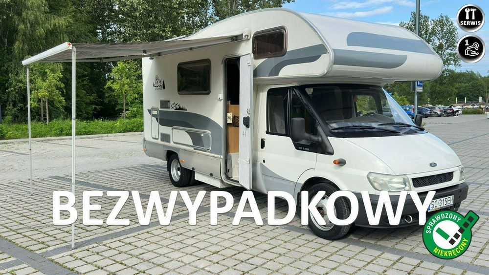Ford Transit  Kamper Rimor Europeo 640 Alkowa 2003 Bezwypadkowy Zarejestrowany