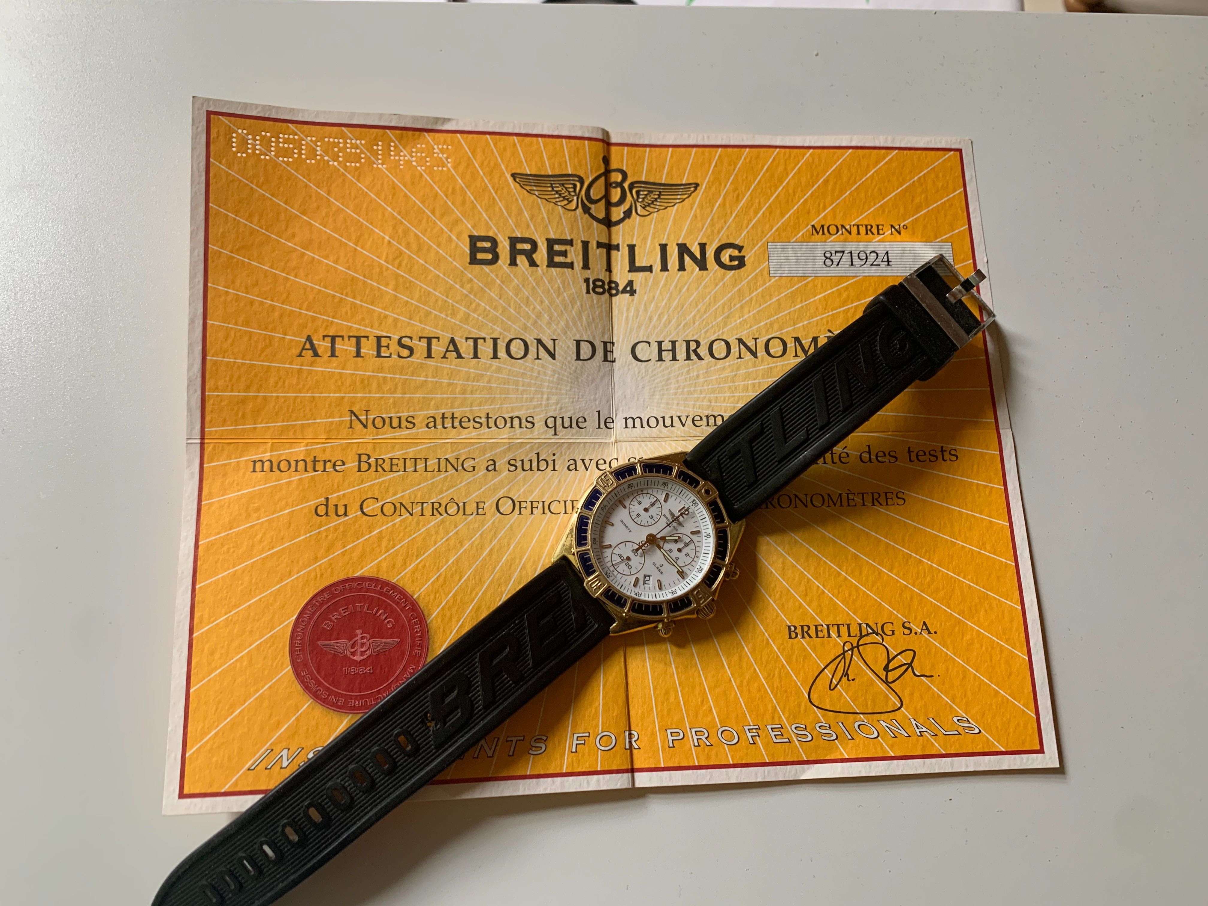 Złoty zegarek Breitling J-Class Chronograph Quartz Gold 18k