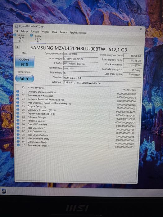 Sprzedam dysk SSD SAMSUNG 512gb