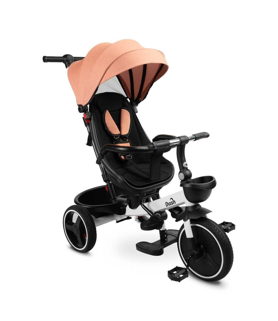 Rowerek dla dziecka 3 kołowy DASH Pink dziecięcy pojazd trójkołowy
