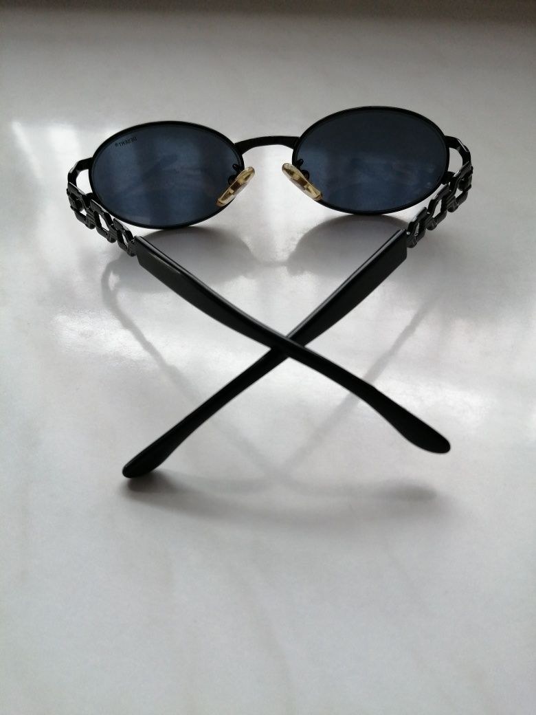Okulary włoskie Desert styl retro, lenonki, piękny zausznik