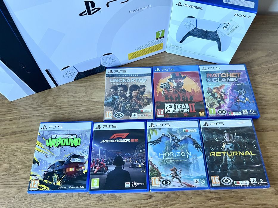 *C/ NOVA* Playstation 5 + Jogo PS5 + 2 Comandos Dualsense + Fatura