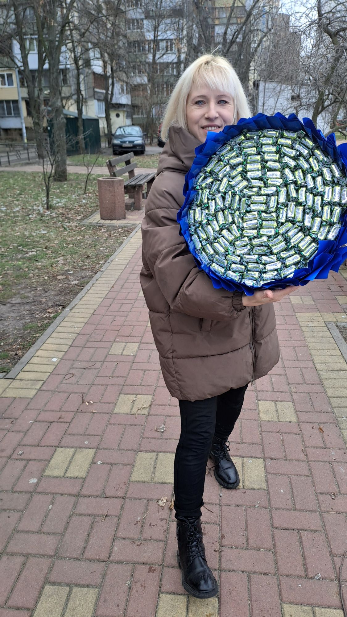 Букет з цукерок Ромашка
