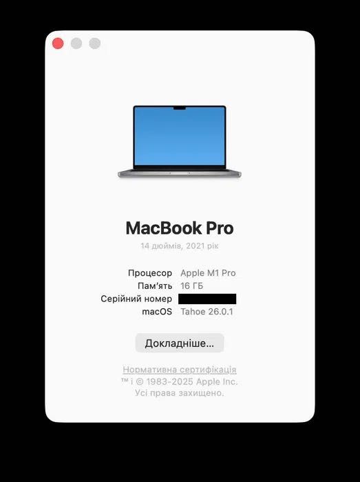 Apple MacBook Pro 14 Mid 2021 M1 Pro (MKGP3) Space 850$ - EmojieStore