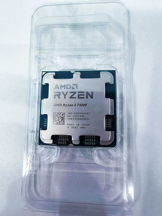 Процессор AMD Ryzen 5 7500F, 6x3.7 ГГц, DDR5, Socket AM5 Tray