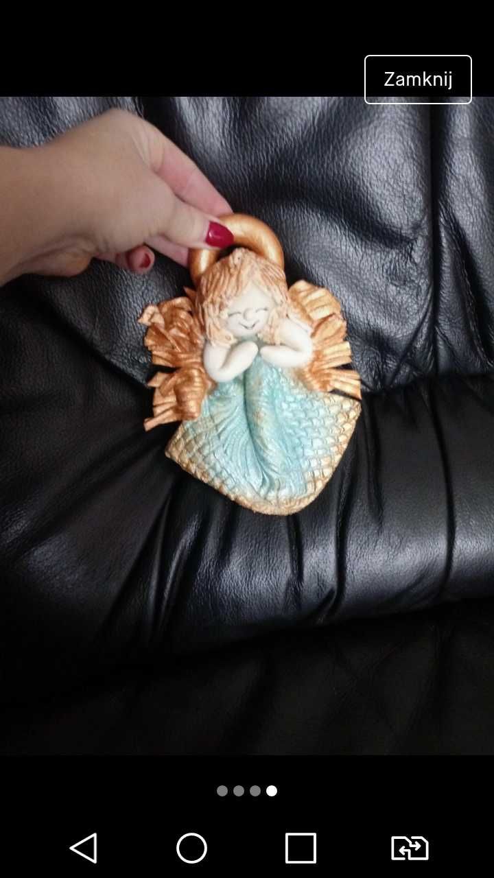 Prezent aniołek ręczna robota decoupage