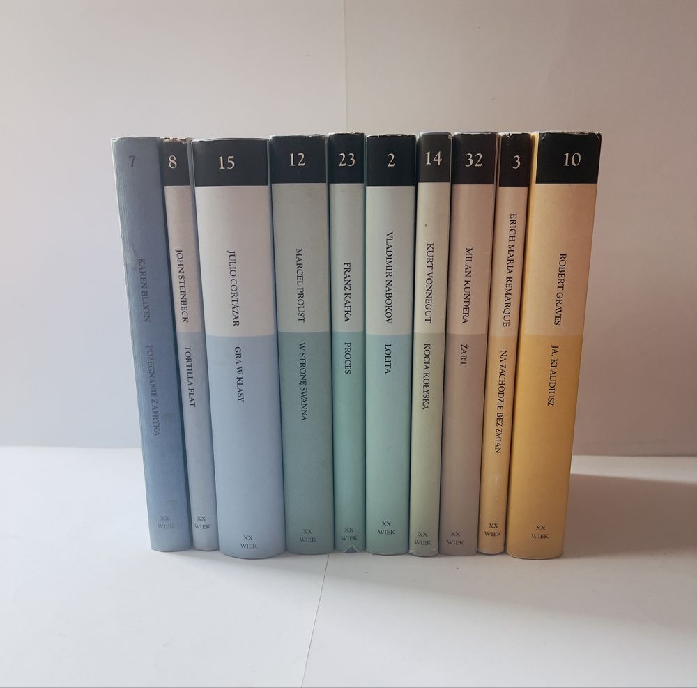 Zestaw 10 x literatura XX wieku Lolita Ja Klaudiusz Pożegnanie z Afryk
