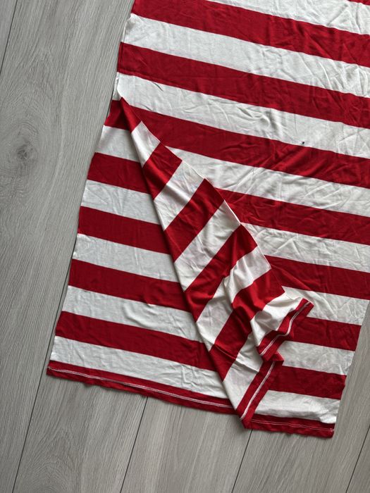 Calzedonia sukienka w paski S czerwona biała maxi dluga z rozcięciem