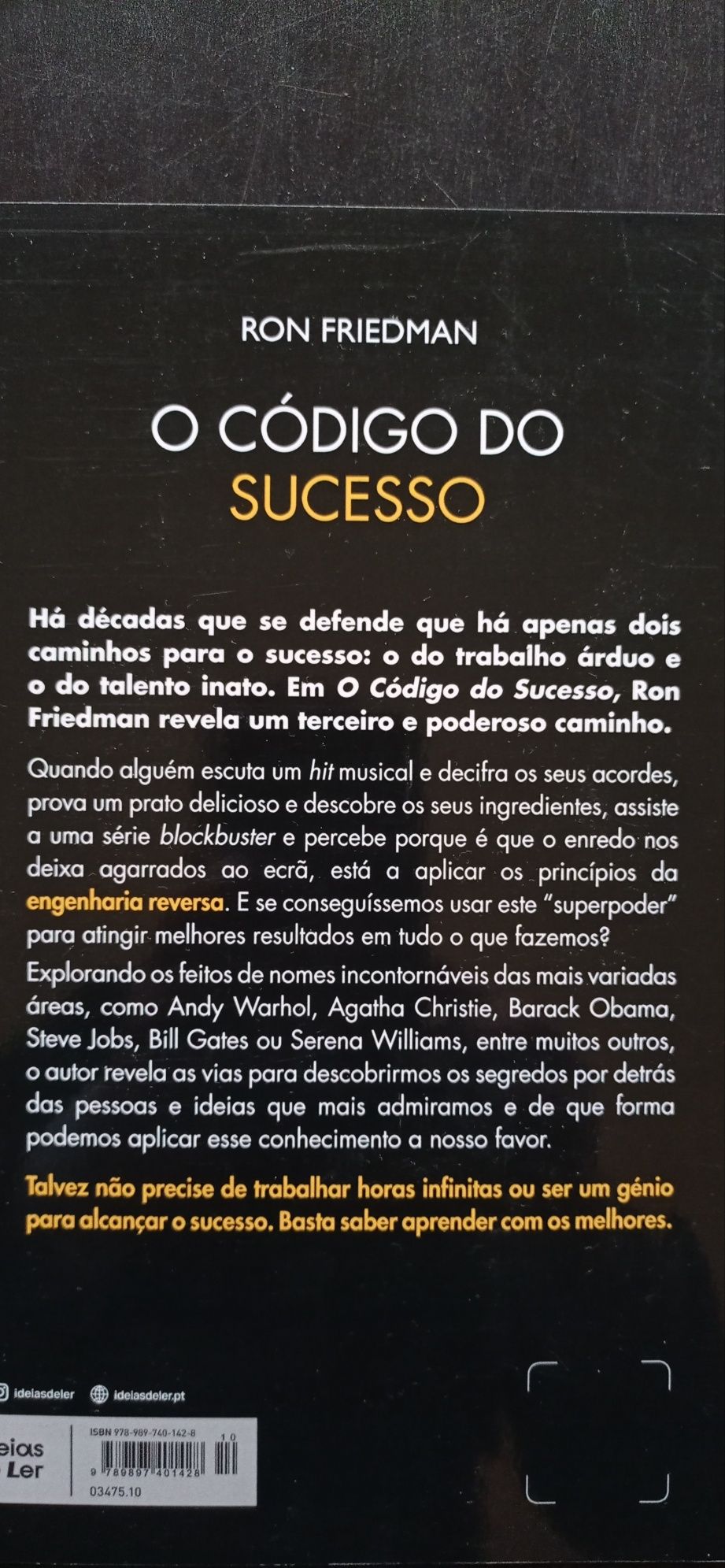 O Código do Sucesso
(Ron Friedman)