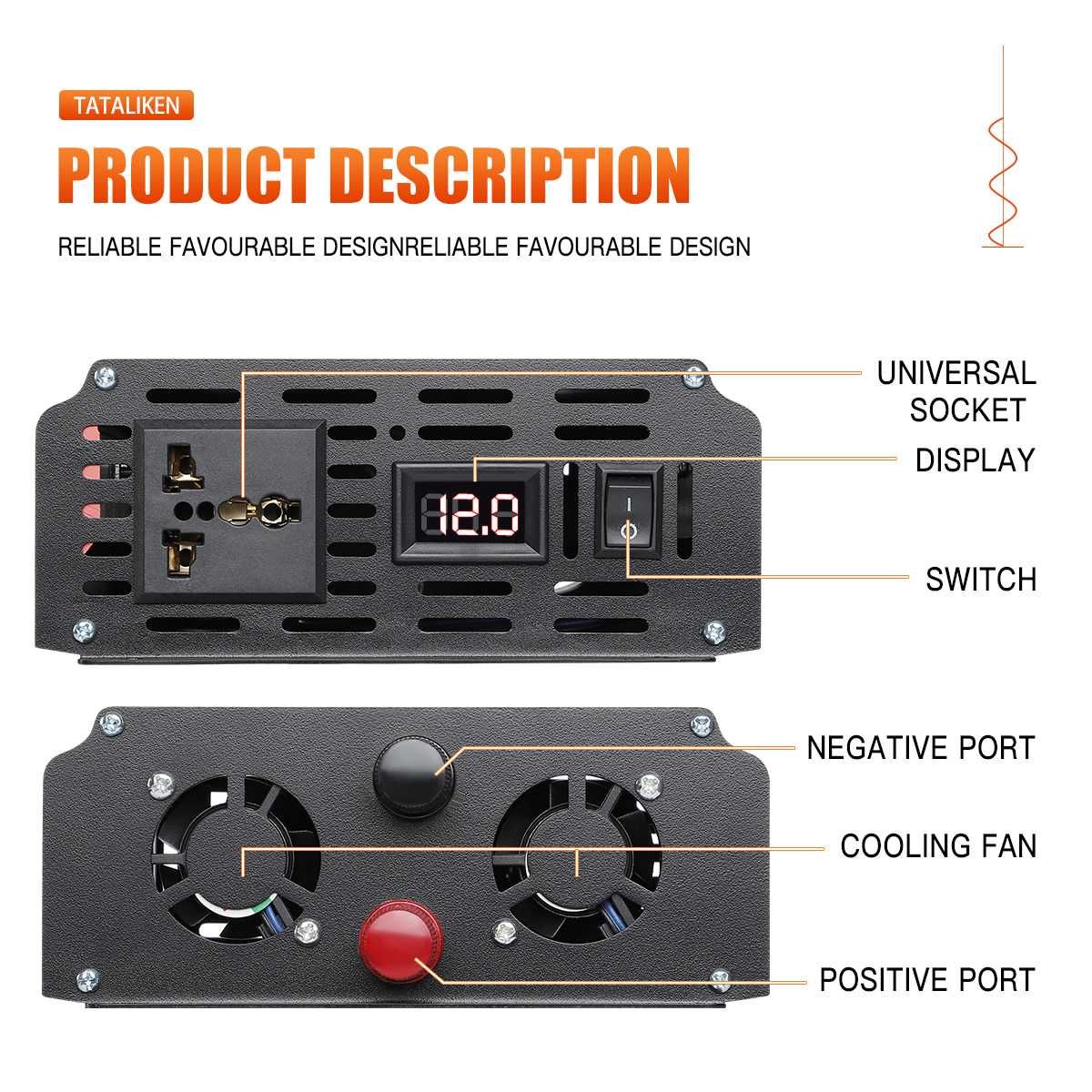 Inversor 12V - 220V 5000W * DC/AC * NOVO * ONDA PURA *