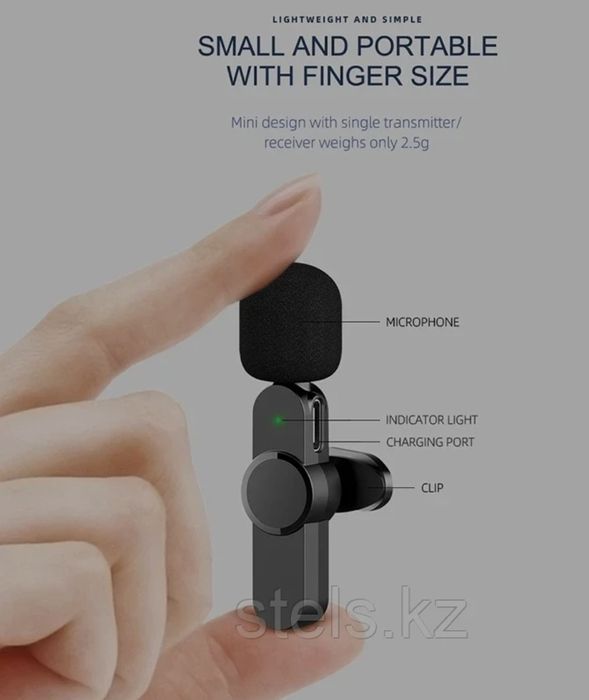 Беспроводной петличный микрофон для телефона iPhone
