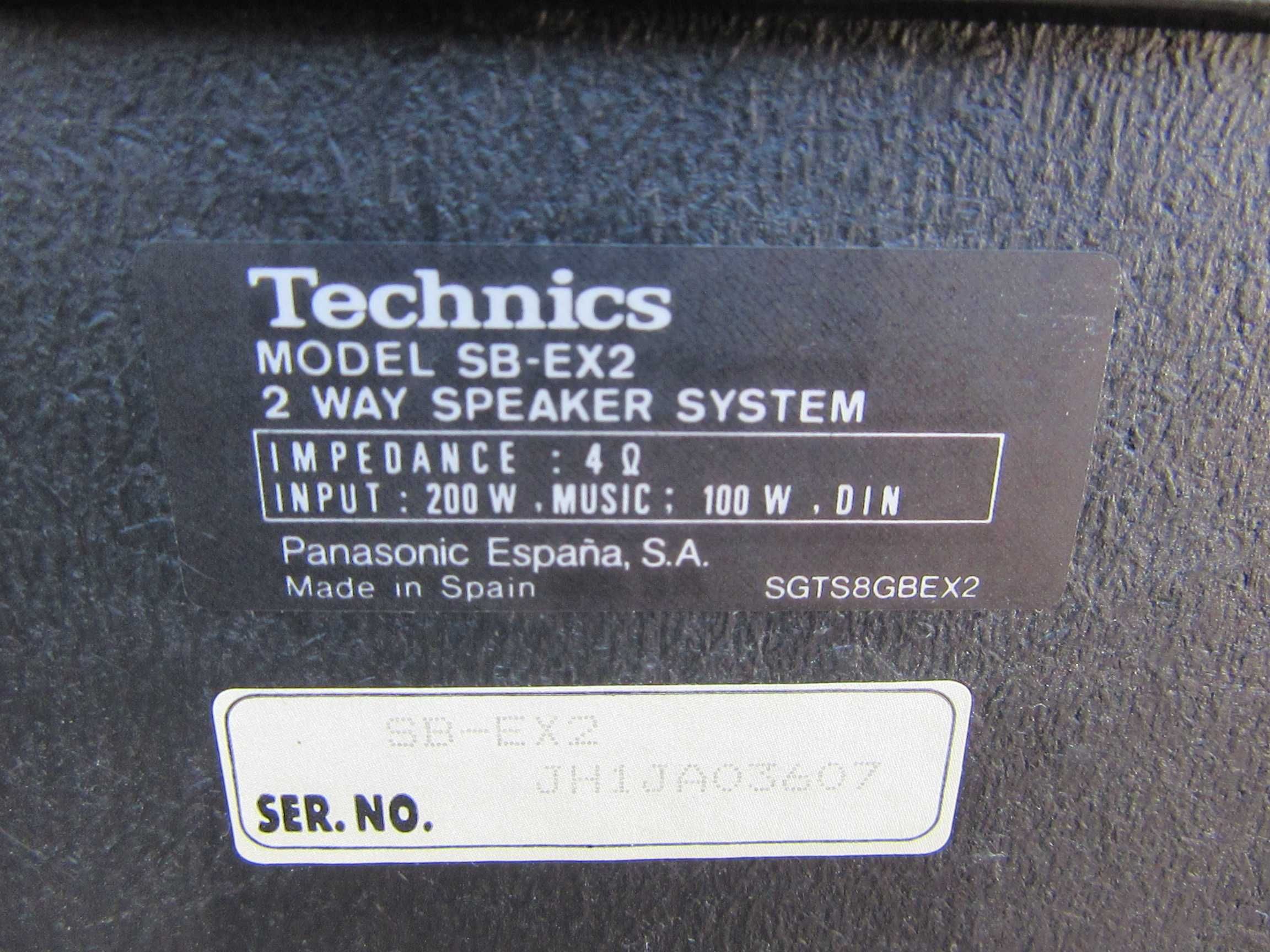 Kolumny głośniki Technics SB-EX2  100 /200 watt seria EX