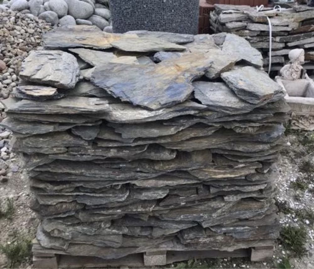 Kamień Naturalny Łupek Szarogłazowy Elewacyjny Cokół Podmurówka Łazy