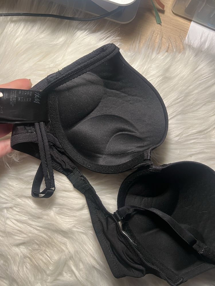H&M mega push up podwójny push up stanik biustonosz z koronką