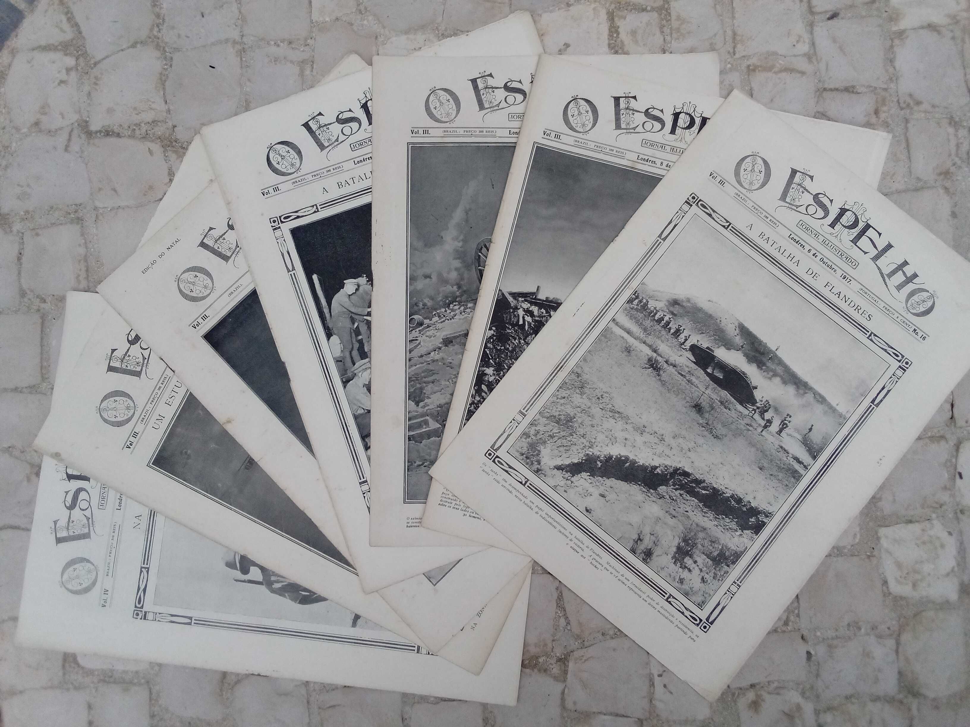 Exemplares raros do jornal ilustrado "O Espelho" (1ª Guerra Mundial)
