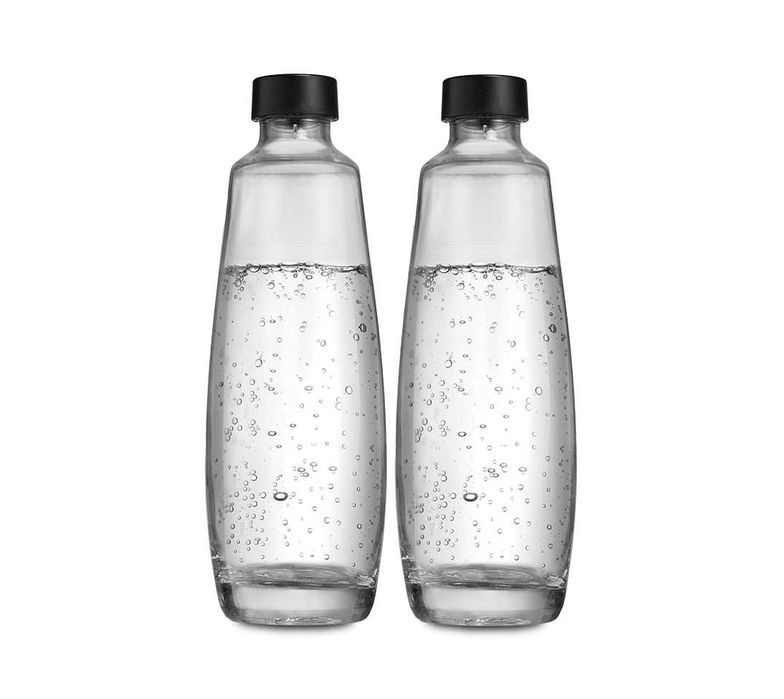 2 szklane butelki Sodastream DUO - nowe, pojemność 1l.