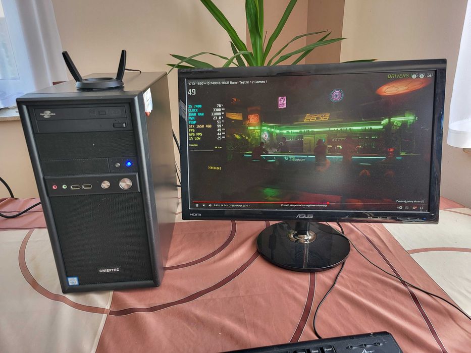 Komputer i5-7600/16gb ddr4/ssd 256gb/1tb/GTX 1650/win11 dla gracza