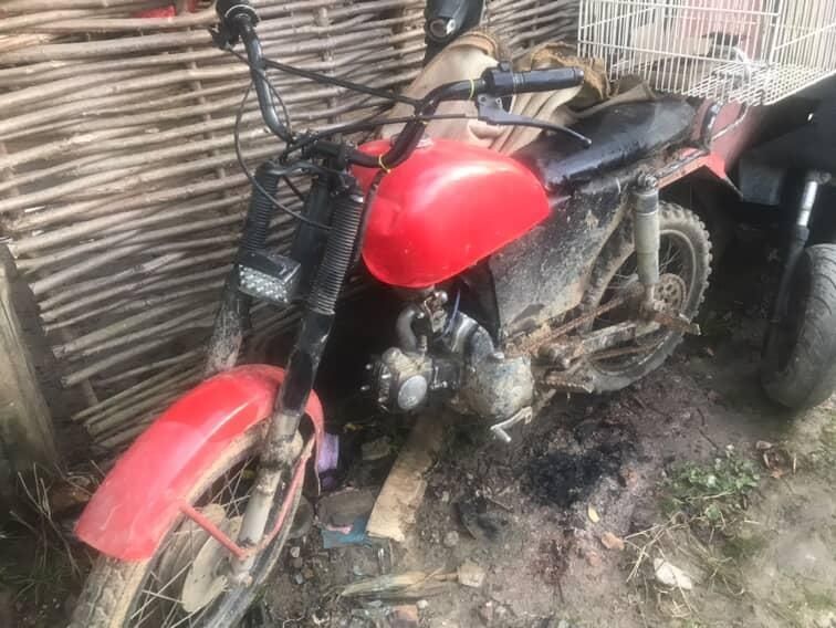 Мотоцикл на ходу