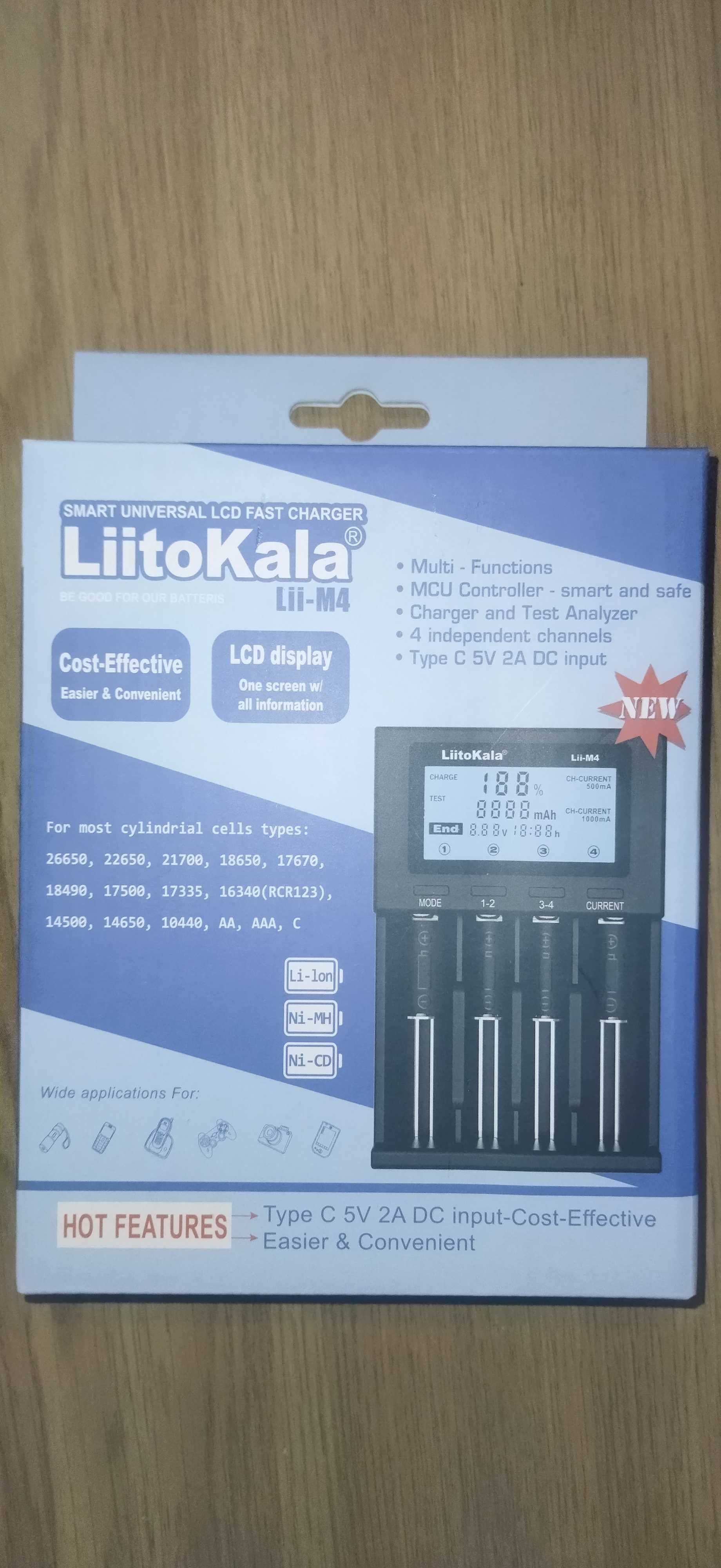 LiitoKala Lii-M4 умное зарядное устройство