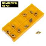 Токарные пластины 10 шт MITSUBISHI DCMT070204, ромб с TIN покрытием