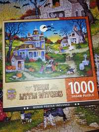 Puzzle 1000 elementów Halloween dynia duchy