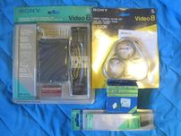 Sony Video 8 Acessórios Filtros VF-52M + VF-520K comando RM-151KA cabo