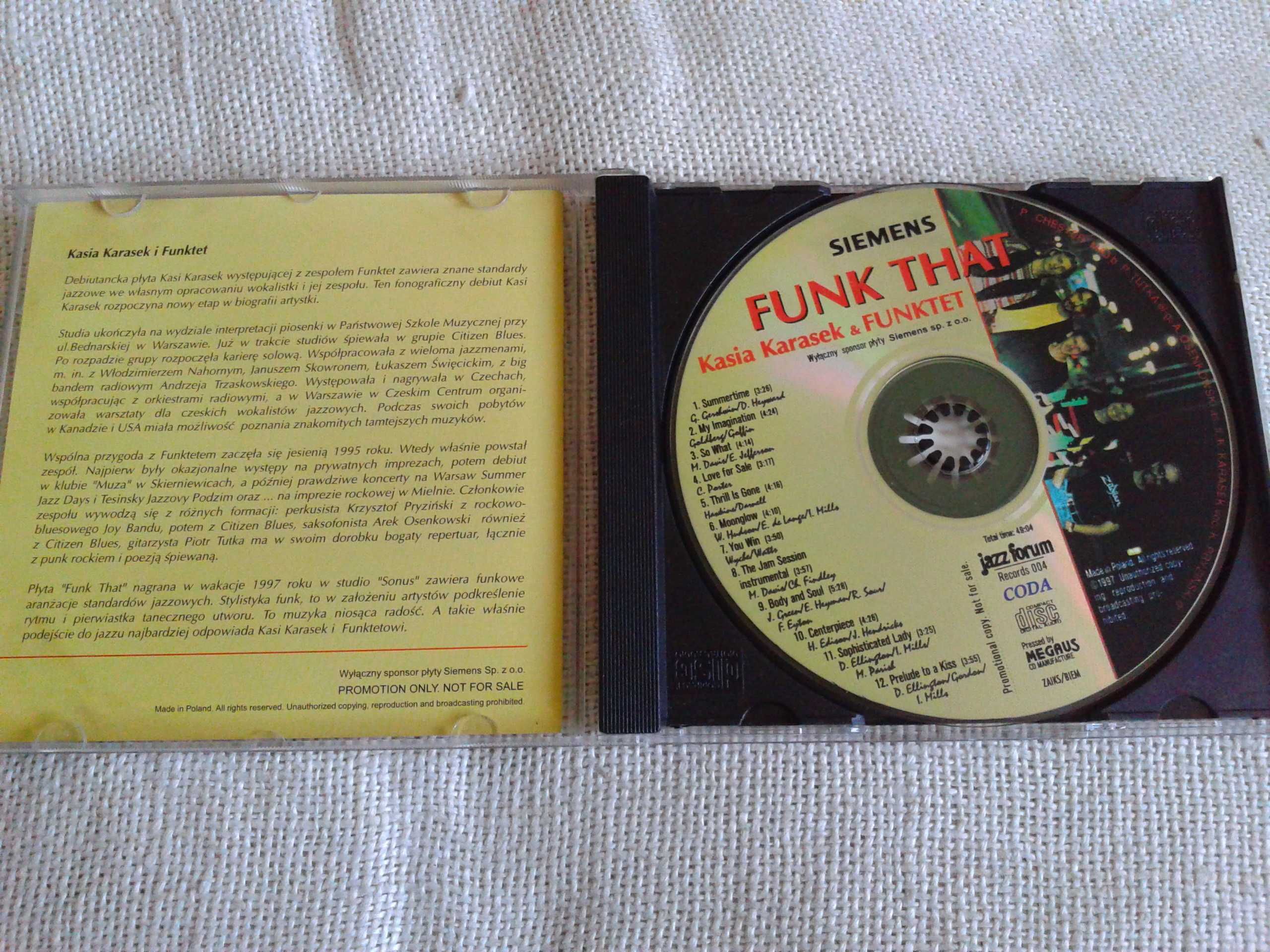 Kasia Karasek & Funktet – Funk That  CD
