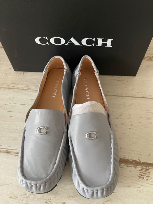 COACH Ronnie Loafer, Серые лофферы натуральная кожа р 39