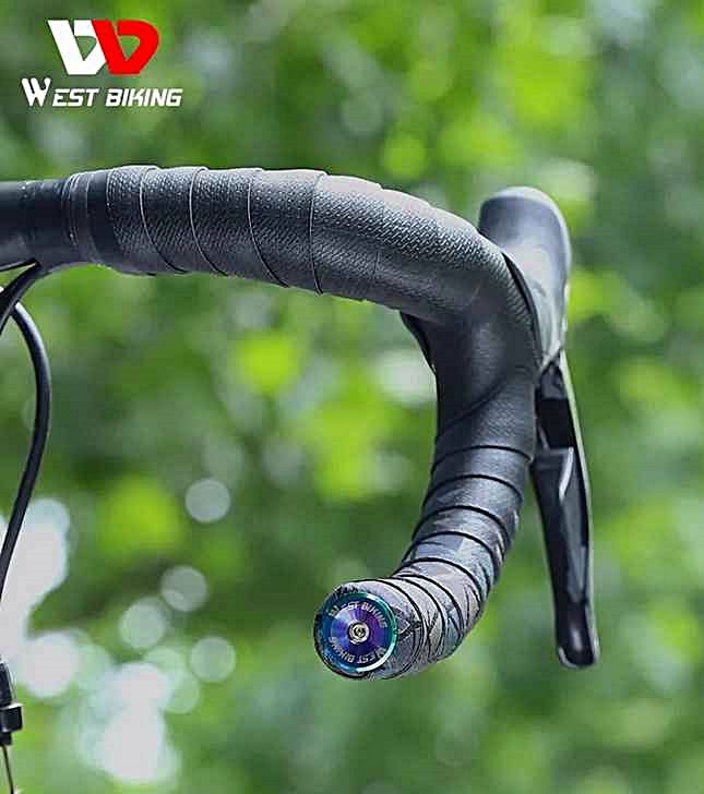 WESTBIKING Wkręcane Korki do Kierownicy BLACK- 21g  / ROAD/ MTB