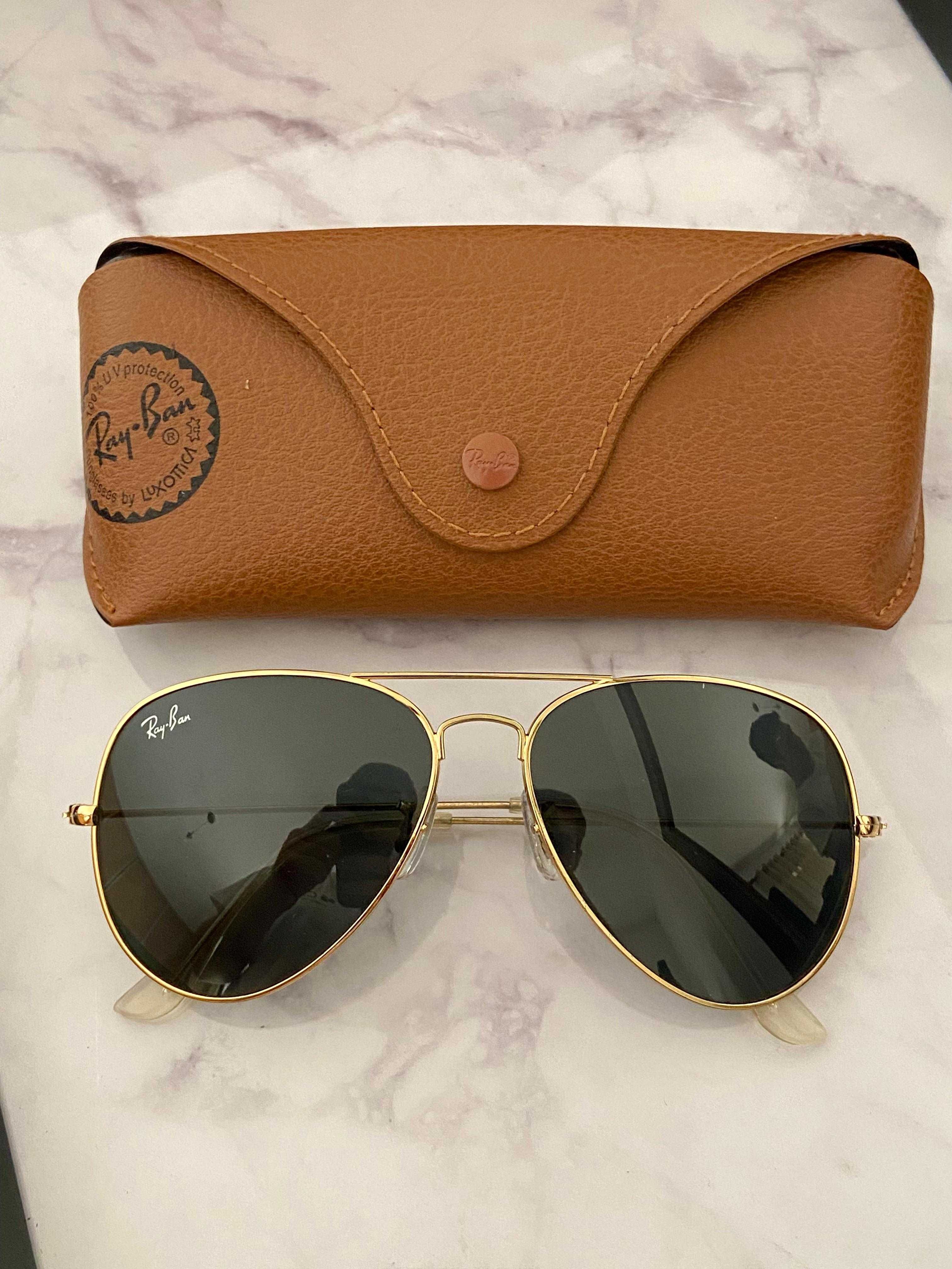 Óculos de Sol Rayban Aviador com Bolsa
