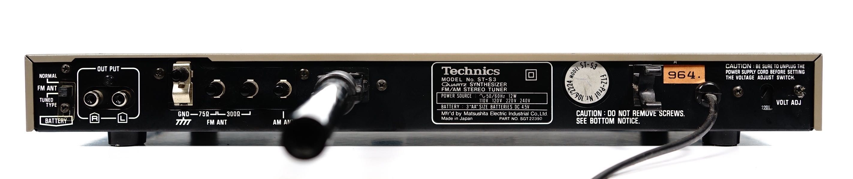 Retro tuner radiowy TECHNICS ST-S3 Vintage 1980r. FM AM * Alu