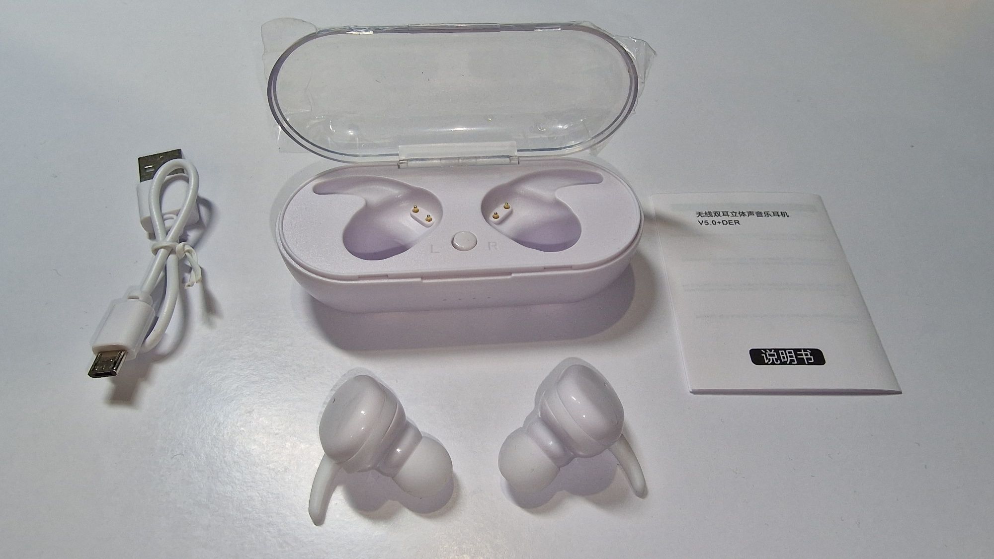 Бездротові навушники TWS Y30 з Bluetooth 5.0 та кейсом, білі