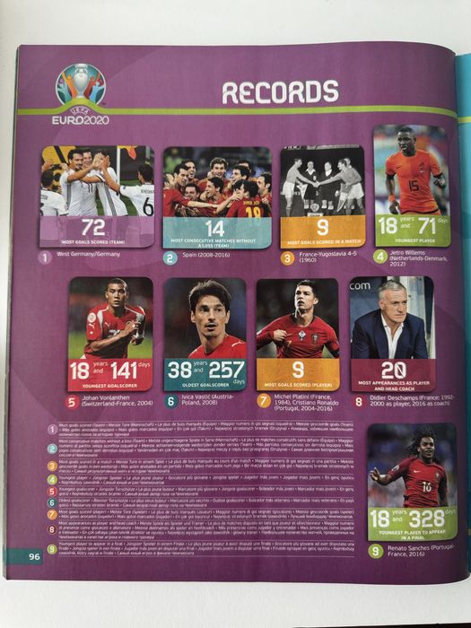 Caderneta Futebol EURO 2020 + 100 Cromos Colados